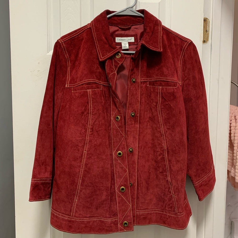 Coldwater Creek red suede jacket